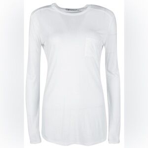 ALEXANDER WANG NWOT Size L, Long Sleeve Rayon White Tee